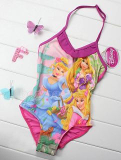 New Kids Girls Princess One Piece Swimwear Swimsuit Bather Costumes Ages 2 7Y