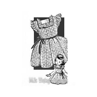 Vintage Crochet Pattern Girl's Dress Size 2 4 6 Years