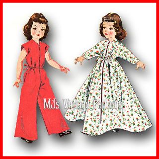 Vintage Doll Clothes Pattern 14" Betsy McCall Toni Dress Coat Pajamas Robe