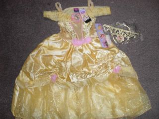 BNWT Disney Princess Belle Girls Fancy Dress Outfit Dressing Up Costume