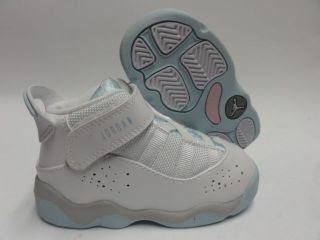 Nike Jordan 6 Rings White Pale Blue Sneakers Infant Toddler Size 6 5