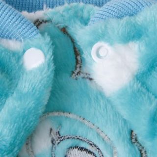 Pet Dog Clothes Winter Coat Warm Flannel Apparel Jumpsuit Costume w Deer Print L