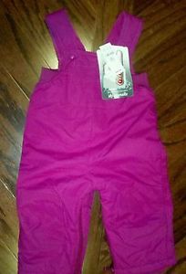 New Baby Toddler Pink Snow Pants Snow Suit Warm Fleece Lined Ski Overalls 12 M