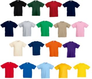 Plain Colored T Shirt Boys or Girls Fruit OTL School