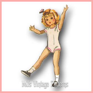 Vtg 1950s 12" Shirley Temple Doll Clothes Pattern Party Dress Kimono Leotard