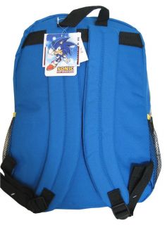 Sega Sonic The Hedgehog Kids Boys 16" Large School Book Bag Backpack New