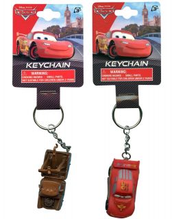 Lot 12 Disney Cars Lightning McQueen Mater Kids 3D Keychain Ring Party Favors