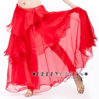 Belly Dance Costume Chiffon Layer Skirt 9Colours Avail