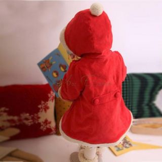 Girl Christmas Red Baby Kids Sz 0 5 Y Warm Winter Party Hoodies Coat Jacket
