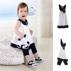 Baby Flowers Shirts Kids Dress Girls Tops Pants 2 Pcs Outfits Clothes Sz 0 3 Y
