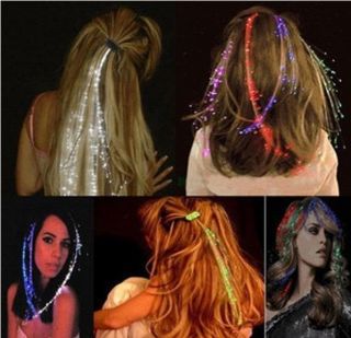 New Halloween 4pcs Popular Hair Neon Glow in Dark Costume Masquerade Fancy Party