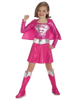 Pink Batgirl Supergirl Girl Superhero Fancy Dress Kids Toddler Costume Halloween