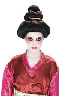 Black Geisha Wig for Halloween Costume