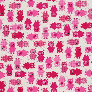Robert Kaufman Urban Zoologie Pigs Pink Baby Kids Baby Cotton Quilt Fabric Yd