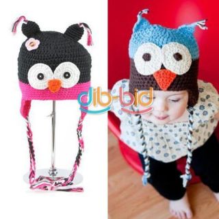 New Fashion Cute Gorgeous Knit Hat Cap Baby Toddler Child Photograph Owls