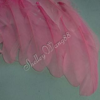 Cute Baby Infant Newborn Kid Angel Costume Feather Wings Fairy Props Small Pink