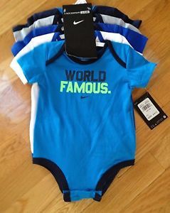 Nike Baby Boy Bodysuit Shirt Clothes Lot 5 PC Size 3 6M $48 00 New