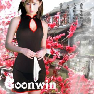 Sexy Chinese Cheongsam Intimate Sheer Women Costume Lingerie Uniform Black SUF6