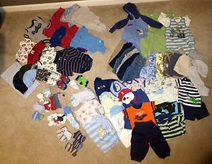 Big Lot of Baby Boy Clothes 0 3mos 3mos 3 6mos Carter's Children's Place Gap