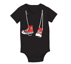 Chuck Shoes Red Maternity Newborn Baby Boy Girl Clothes Shirt Infant Baby E200