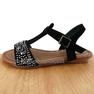 Baby Toddler Black Dress Casual Beach Sandal Shoes Girl's Size 9 10 11 12