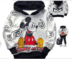 Boy Mickey Mouse Hoodies Long Sleeve Top Shirt 5T Clothing Sweater Toddler