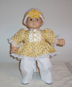 Dolls Clothes Outfits Yelow White Flowers Pants Fit Bitty Baby Berenguer 15 17