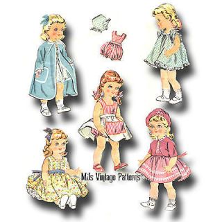 Vtg 1950s Pattern Baby Doll Clothes 15" 16" 17" DY Dee Tiny Tears Betsy Wetsy