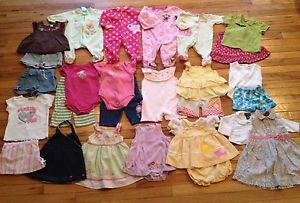 Lot 26 Piece Infant Baby Girl 6 9M 12 Months Spring Summer Clothes