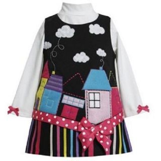 Bonnie Jean Infant Girls 2 Piece Clouds House Jumper Set Set $36