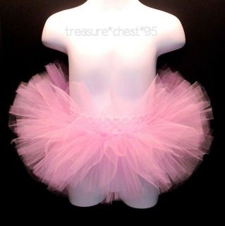 Pink Tutu Skirt Baby Girl Infant Newborn Photo Prop Crochet Elastic Waistband