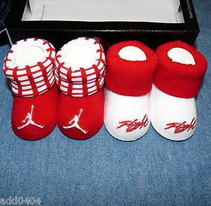 Nike Air Jordan Newborn Baby Boy Booties Flight Logo Red White New 2012 Style