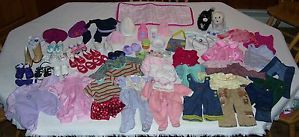 Huge Lot American Girl Itty Bitty Baby Doll Clothing 1 Piece Tops Pants Shoes