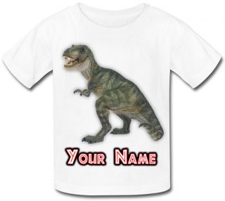 Dinosaur T Rex Personalised Kids T Shirt Ideal Gift for Any Child