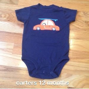 Carters Infant Baby Boy Cotton One Piece Creeper Romper Bodysuit 12 Month VW