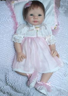 22 inches Reborn Baby Doll Soft Silicone Vinyl Stuffed PP Cotton Body