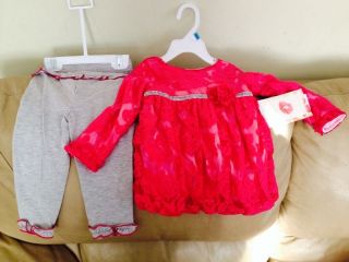 Macys Sweet Heart Rose Baby Girl Clothes Pink 24 Months
