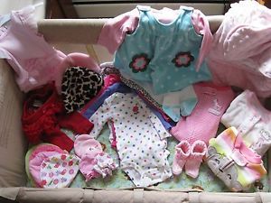 Infant Girl Winter Clothes Hats Mittens Booties PJ's Sleep Sack 0 3 Months