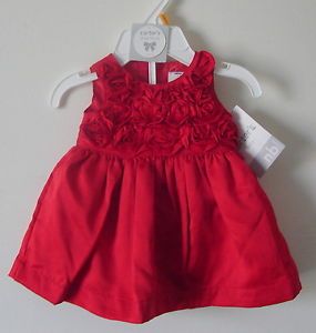 Carters Baby Dressy Red Dress with Rosettes Newborn Two Piece MSRP $38