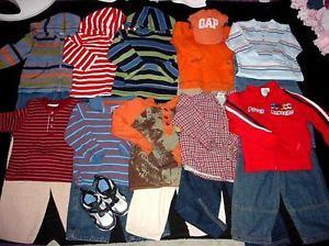 Used Baby Boy Lot 18 24 Months Fall Winter Clothes Outfits Lot Denim Jeans Tops