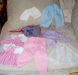 Vintage Doll Clothes Baby Girl 12" Doll Clothing Dress Lot of 9 Pieces Ect