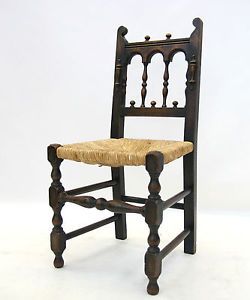 Antique Oak Chair Dining Chair Rush Seat 2 Available