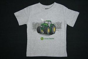 John Deere 2T Toddler Boys Shirt Tee T Tractor Farming Farm Grey