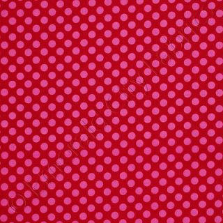 Michael Miller TA Dot Berry Red Pink Polka Dot Baby Kids Cotton Quilt Fabric Yd