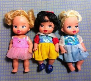 Disney Royal Nursery Baby Princess Doll Lot Snow White Cinderella Aurora Set
