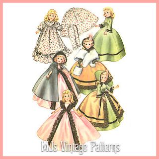 Vtg 60s Old Fashioned Doll Dress Pattern 20" 21" Miss Revlon Cissy Sweet Sue