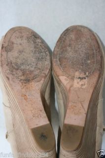 Dolce Vita Womens Beige Suede Wedge Heel Peep Toe Booties Shoes Sz 9 M 1492