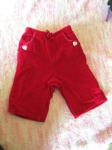 Girls Baby Gap Red Pants Infant Size 0 3 Months Snap Up Crotch