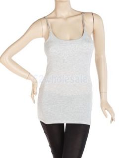 4X Women's Long Strap Cami Camisole Tank Top Cotton Vest T Shirt Shelf Bra XL
