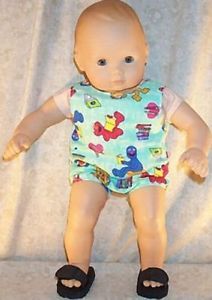 Doll Clothes Baby Fit American Girl 16" inch Boy Onsie Sesame Street Bitty Blue